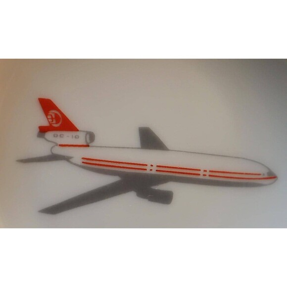 Vintage Malaysia Airlines DC-10 Butter Pat Dish Set - Picture 2 of 4